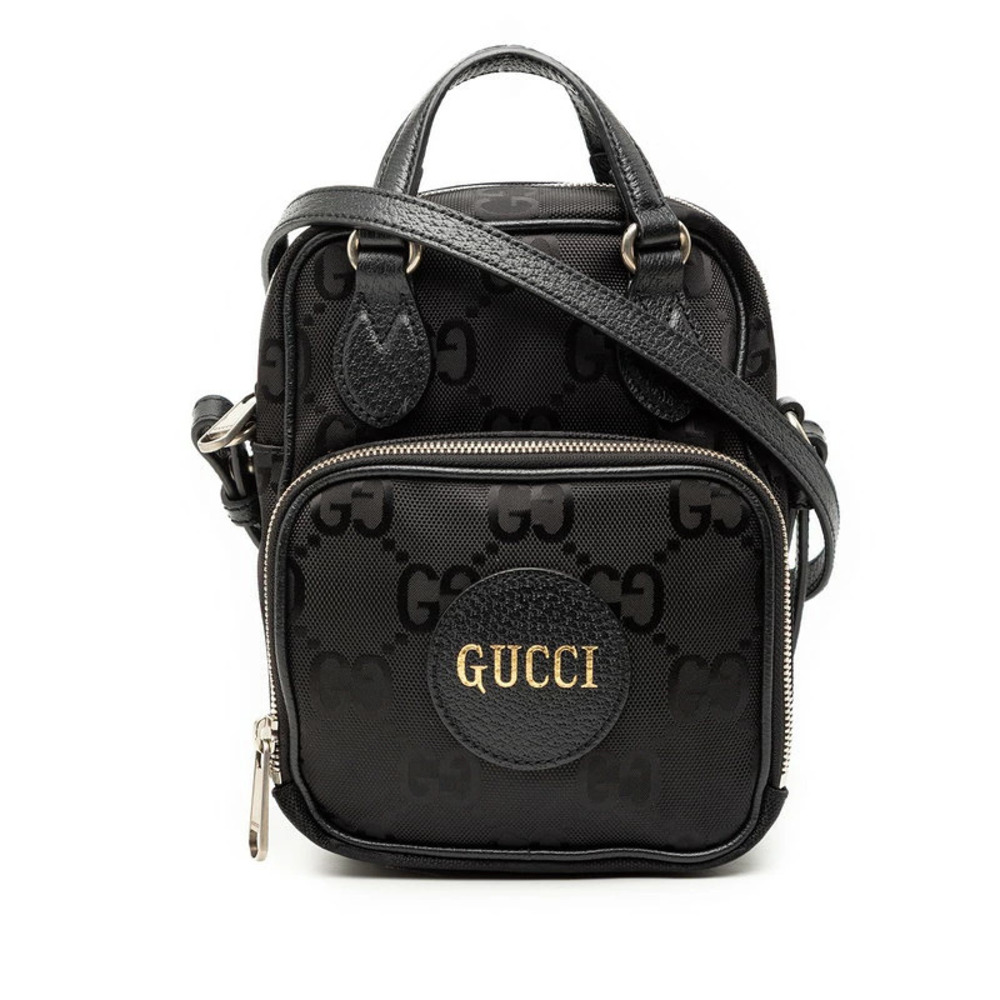 Gucci GG Off the Grid 2way Shoulder Bag Black Leather